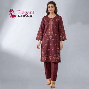 Dark Maroon Cotton Dress